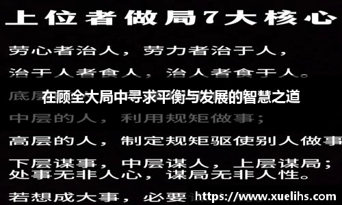 在顾全大局中寻求平衡与发展的智慧之道
